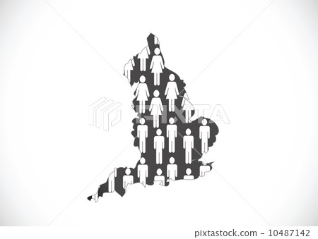 map of  England  Decorative idea design 10487142