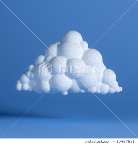 White Cloud On Blue Background (Network Icon) 4th Version 10487651