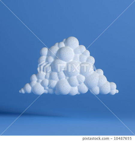 White Cloud On Blue Background (Network Icon) First Version 10487655