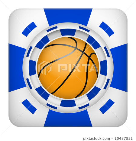 Square blue casino chips of basketball sports betting 10487831