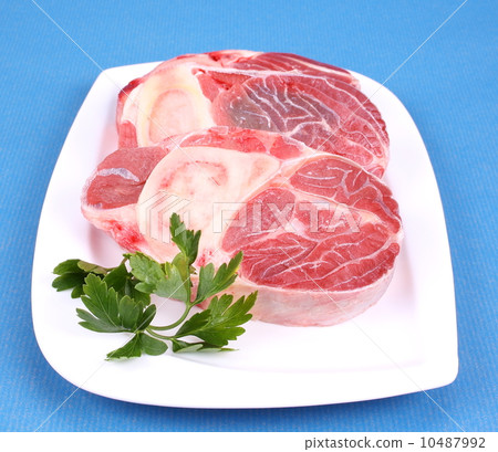 Three fresh beef shanks 10487992