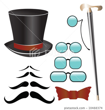 Mustaches and  retro accessories 10488374