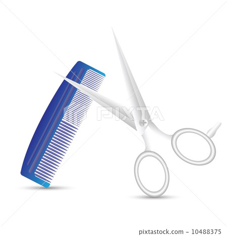 barber scissors and comb 10488375