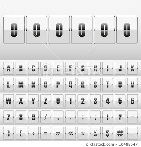 White mechanical scoreboard vector 10488547