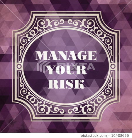 Manage Your Risk Concept. Vintage design. 10488656