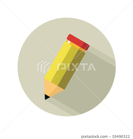 yellow pencil isolated on white 10490322