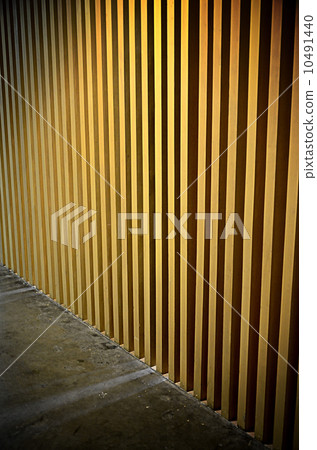 Abstract lath wall with lighting effect 10491440