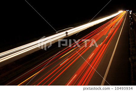 German highway by night German highway by night 10493934