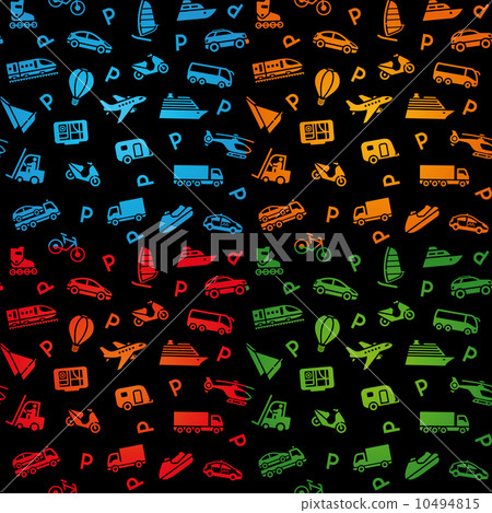 Seamless black background, transport icons Seamless black background, transport icons 10494815