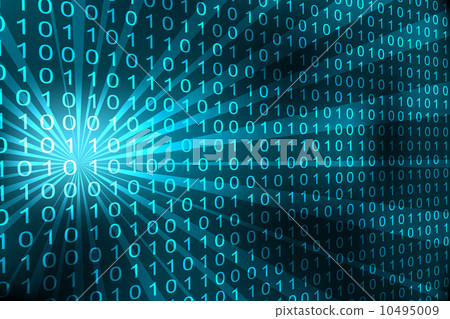 Abstract binary code 3D cyan vector background. Abstract binary code 3D cyan vector background. 10495009