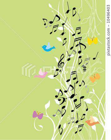 Musical note _ Green _ Black Musical note _ Green _ Black 10496403