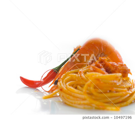 pasta and spicy shrimps pasta and spicy shrimps 10497196