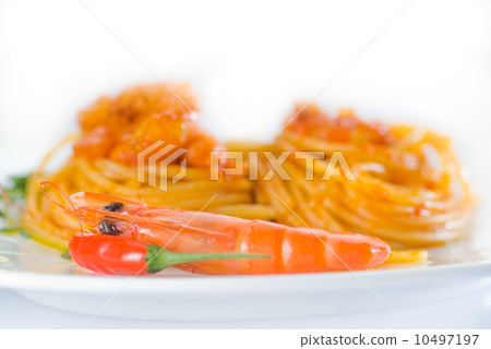 pasta and spicy shrimps pasta and spicy shrimps 10497197