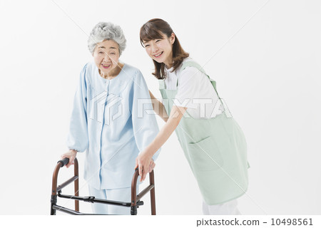 Grandmother and daughter · Home nursing care 10498561