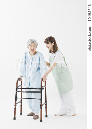 Grandmother and daughter · Home nursing care 10498748