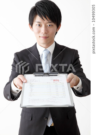 Men presenting documents Men presenting documents 10499305