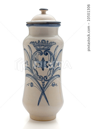pharmacy old ceramic canister (isolated with clipping path) pharmacy old ceramic canister (isolated with clipping path) 10501306