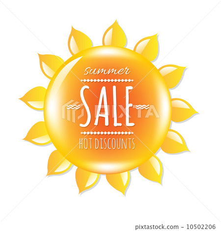 Summer Sale Banner With Symbol Sun Summer Sale Banner With Symbol Sun 10502206
