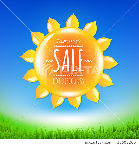 Summer Sale Banner With Sun 10502209