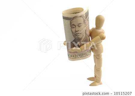 Model doll holding a 10,000 yen note 10515207