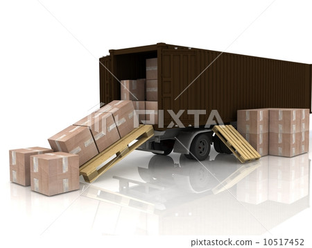 Loader before the rows of boxes Loader before the rows of boxes 10517452