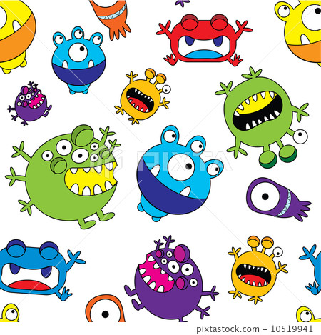 Cute Monster Seamless Pattern Cute Monster Seamless Pattern 10519941