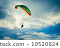 Paragliding extreme Sport with blue Sky and clouds on background Healthy Lifestyle  Freedom concept 10520824
