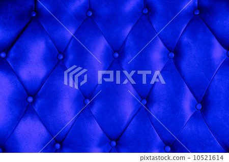 Luxury upholstery leather button chair texture in blue 10521614