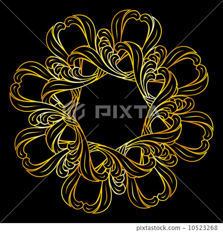 Golden floral pattern 10523268