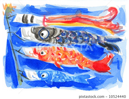 watercolour, watercolors, carp streamer 10524440