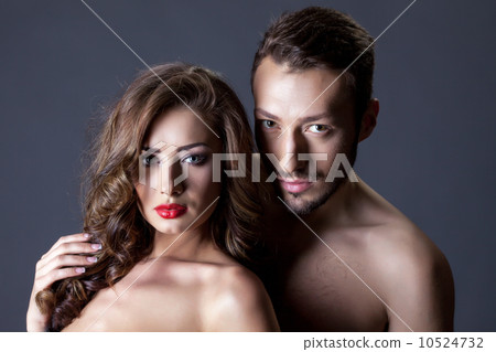 Portrait of handsome young persons posing naked 10524732