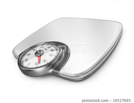 Floor weight scales. 3D Icon isolated on white background Floor weight scales. 3D Icon isolated on white background 10527685