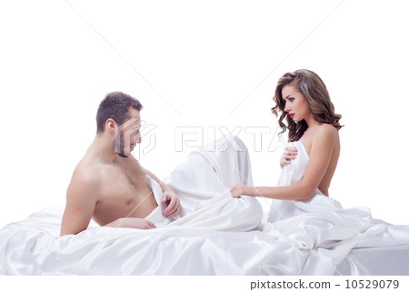 Image of flushed lovers looking at each other 10529079