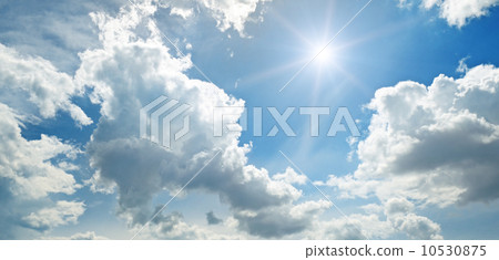 sun on blue sky 10530875