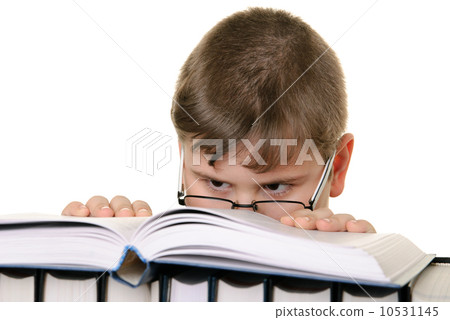 Boy in glasses with the book Boy in glasses with the book 10531145
