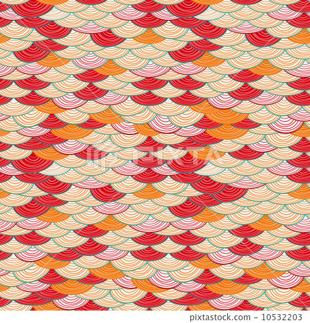 Colorful Seamless Abstract Wave Pattern - Stock Illustration [10532203 ...