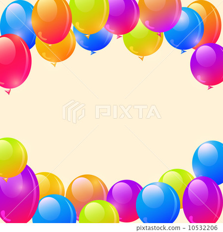 Bright Ballon Frame Background - Stock Illustration [10532206] - PIXTA