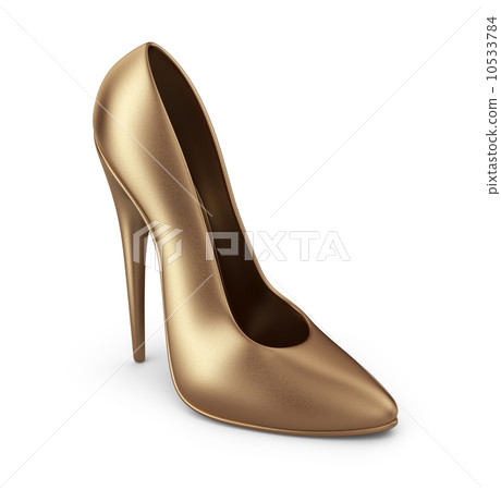 High heel shoes. 3D Icon isolated on white background High heel shoes. 3D Icon isolated on white background 10533784