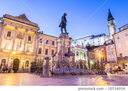 Tartini square in Piran, Slovenia, Europe Tartini square in Piran, Slovenia, Europe 10534034