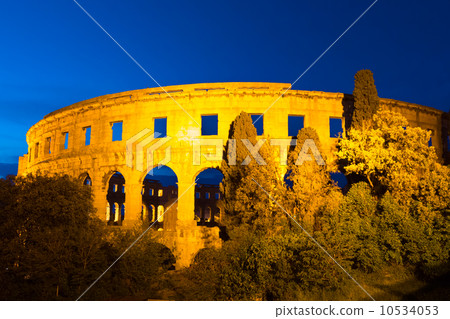 The Roman Amphitheater of Pula, Croatia. 10534053