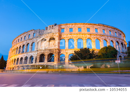 The Roman Amphitheater of Pula, Croatia. 10534055