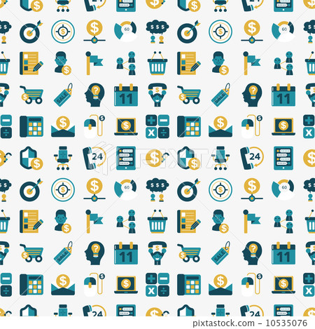 seamless retro flat business pattern background - Stock Illustration ...