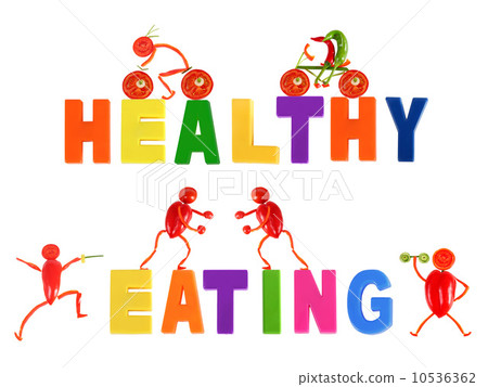 Healthy eating. Little funny people made of vegetables 10536362
