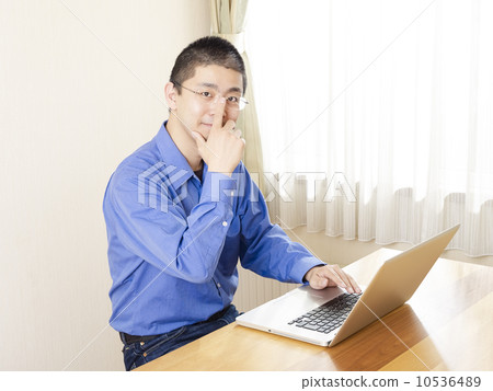 Personal computer and male 10536489