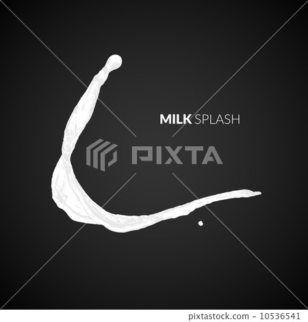 Milk splash, isolated on black background - Stock Illustration ...