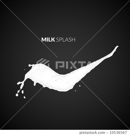 Milk splash, isolated on black background 10536567