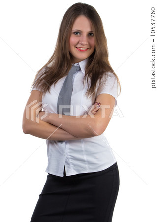 Portrait of businesswoman with arms crossed Portrait of businesswoman with arms crossed 10537760
