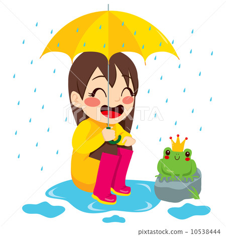 Girl Looking At Little Frog Girl Looking At Little Frog 10538444