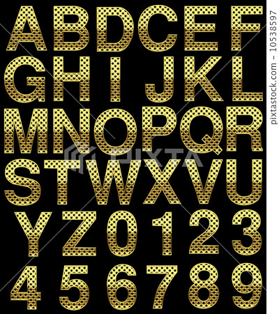 golden alphabet - Stock Illustration [10538597] - PIXTA