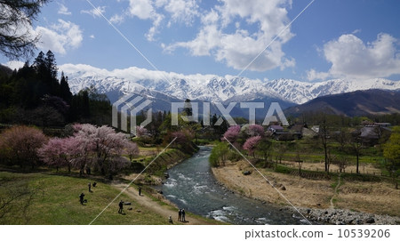 Suspension bridge of Shinshu Hakuba Oide and Hakuba Renjin Spring Suspension bridge of Shinshu Hakuba Oide and Hakuba Renjin Spring 10539206